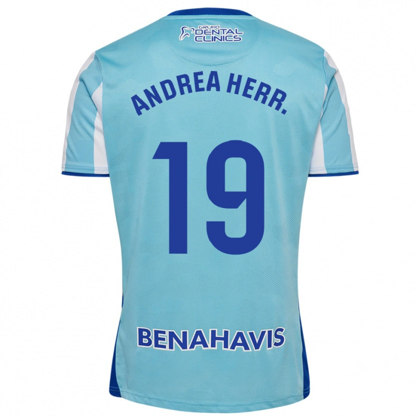 Danxen Børn Andrea Herrero Valiente #19 Himmelblå Hvid Hjemmebane Spillertrøjer 2025/26 Trøje T-Shirt