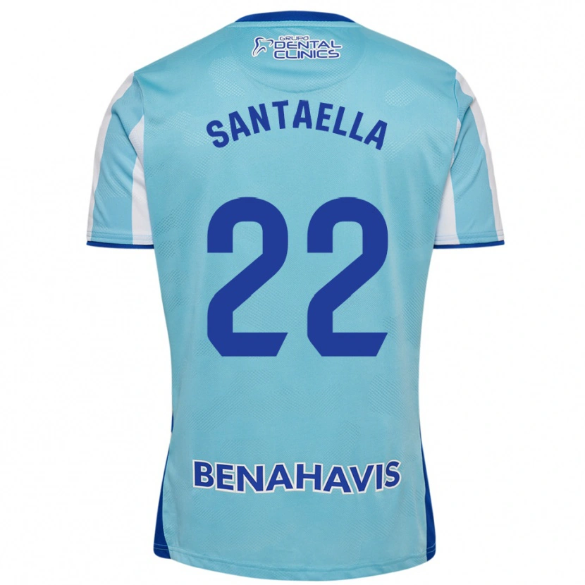 Danxen Børn Miguel Santaella #22 Himmelblå Hvid Hjemmebane Spillertrøjer 2025/26 Trøje T-Shirt