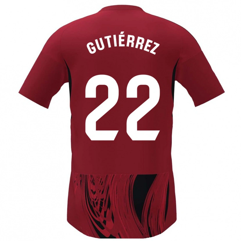 Danxen Børn Juan Gutiérrez #22 Rød Sort Hjemmebane Spillertrøjer 2025/26 Trøje T-Shirt