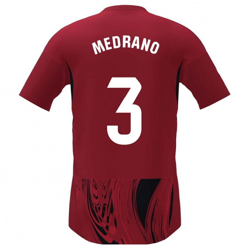 Danxen Børn Fernando Medrano #3 Rød Sort Hjemmebane Spillertrøjer 2025/26 Trøje T-Shirt