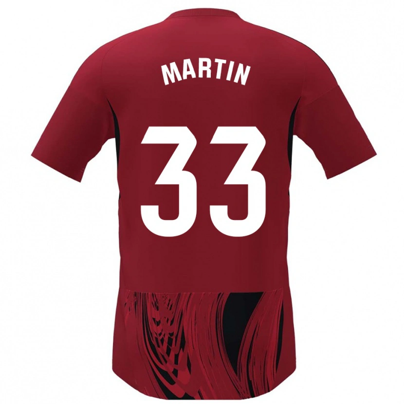 Danxen Børn Aarón Martin #33 Rød Sort Hjemmebane Spillertrøjer 2025/26 Trøje T-Shirt
