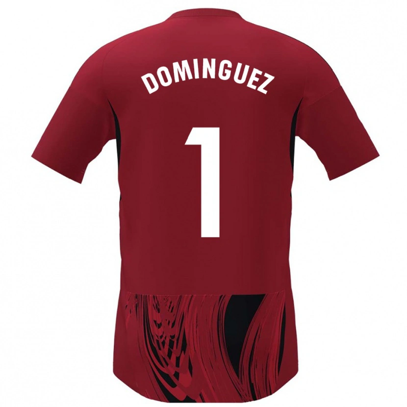Danxen Børn Iago Domínguez #1 Rød Sort Hjemmebane Spillertrøjer 2025/26 Trøje T-Shirt