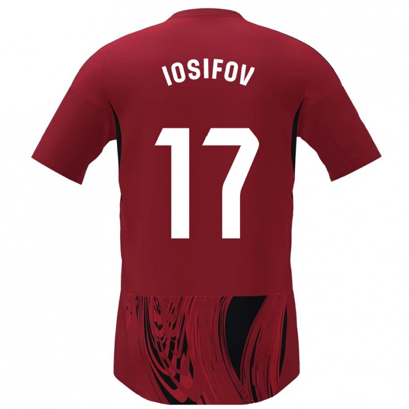 Danxen Børn Nikita Iosifov #17 Rød Sort Hjemmebane Spillertrøjer 2025/26 Trøje T-Shirt