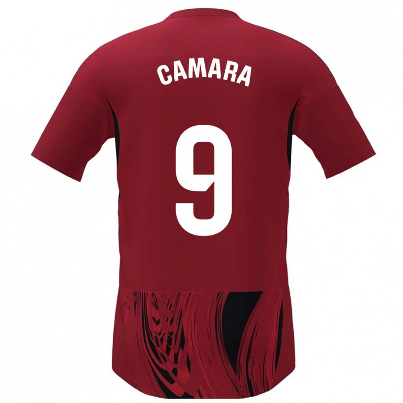 Danxen Børn Aaron Cámara #9 Rød Sort Hjemmebane Spillertrøjer 2025/26 Trøje T-Shirt