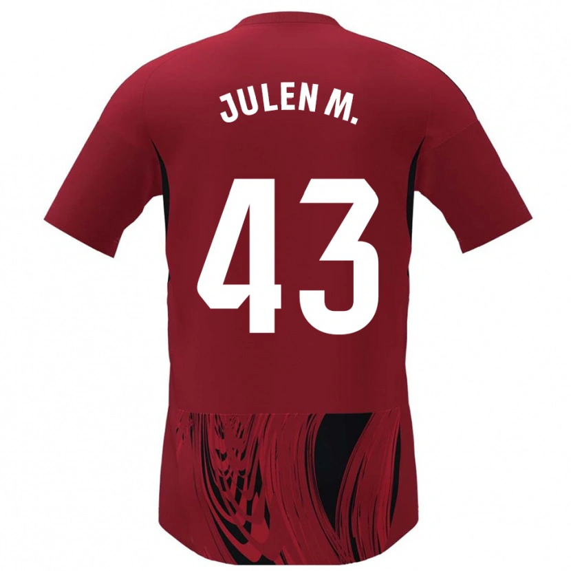 Danxen Børn Julen Martínez #43 Rød Sort Hjemmebane Spillertrøjer 2025/26 Trøje T-Shirt