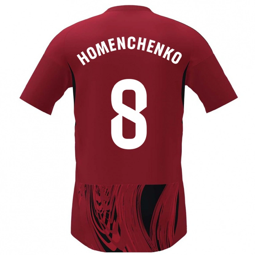 Danxen Børn Santiago Homenchenko #8 Rød Sort Hjemmebane Spillertrøjer 2025/26 Trøje T-Shirt