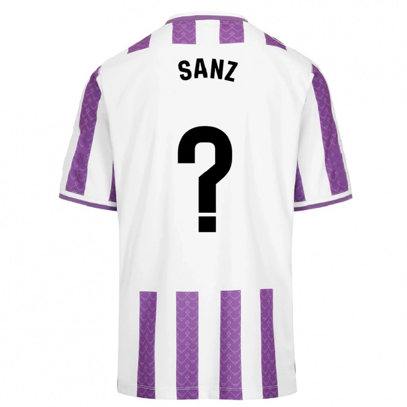 Danxen Børn David Sanz #0 Lilla Hvid Hjemmebane Spillertrøjer 2025/26 Trøje T-Shirt