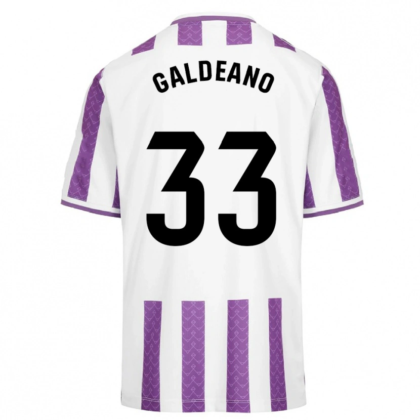 Danxen Børn Alejandro Galdeano #33 Lilla Hvid Hjemmebane Spillertrøjer 2025/26 Trøje T-Shirt