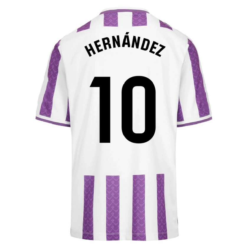Danxen Børn Celia Hernández Cordero #10 Lilla Hvid Hjemmebane Spillertrøjer 2025/26 Trøje T-Shirt