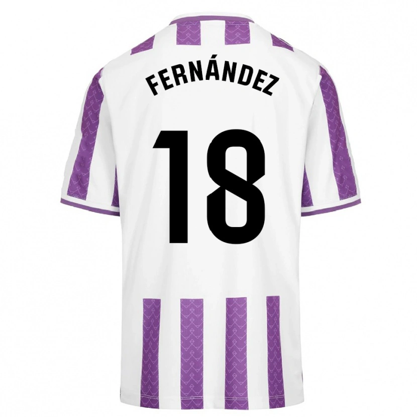 Danxen Børn Tommy Fernández #18 Lilla Hvid Hjemmebane Spillertrøjer 2025/26 Trøje T-Shirt