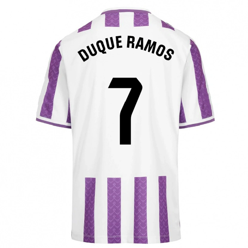 Danxen Børn Carmen Duque Ramos #7 Lilla Hvid Hjemmebane Spillertrøjer 2025/26 Trøje T-Shirt