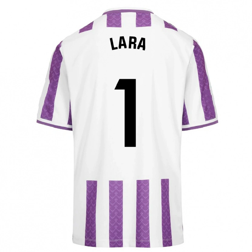 Danxen Børn Lara Lara De Las Heras Coello #1 Lilla Hvid Hjemmebane Spillertrøjer 2025/26 Trøje T-Shirt