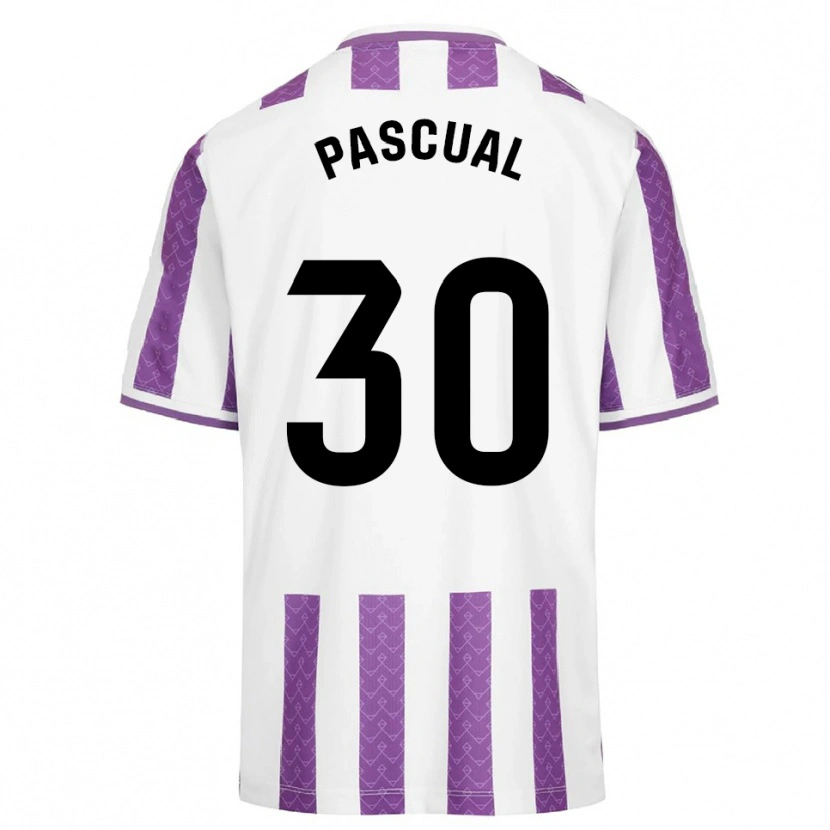 Danxen Børn Adrián Pascual #30 Lilla Hvid Hjemmebane Spillertrøjer 2025/26 Trøje T-Shirt