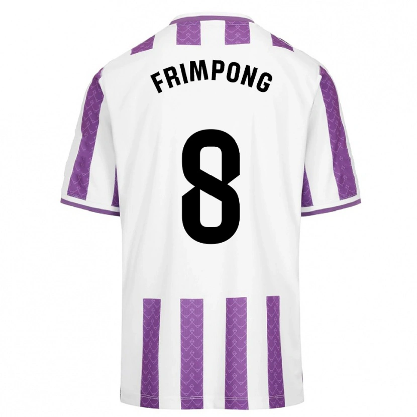 Danxen Børn Eugene Frimpong #8 Lilla Hvid Hjemmebane Spillertrøjer 2025/26 Trøje T-Shirt