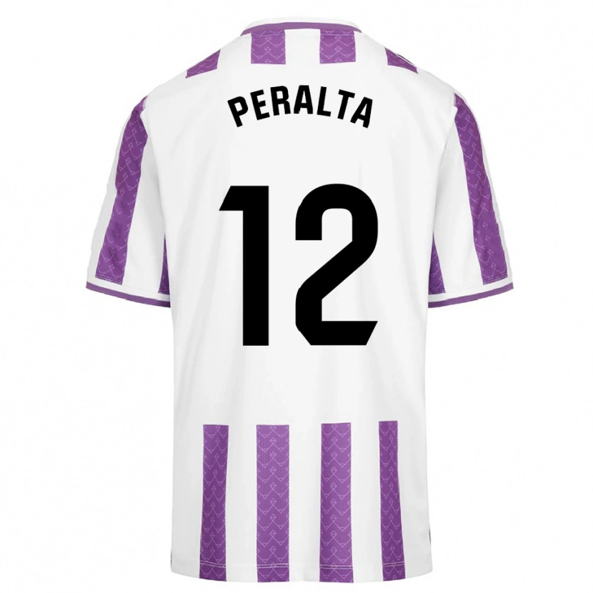Danxen Børn Fernando Peralta #12 Lilla Hvid Hjemmebane Spillertrøjer 2025/26 Trøje T-Shirt