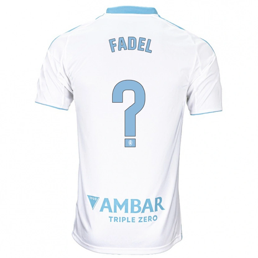 Danxen Børn Ismael Fadel #0 Hvid Himmelblå Hjemmebane Spillertrøjer 2025/26 Trøje T-Shirt