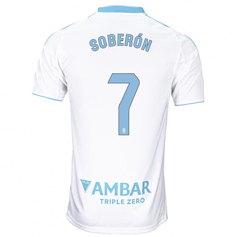 Danxen Børn Mario Soberón #7 Hvid Himmelblå Hjemmebane Spillertrøjer 2025/26 Trøje T-Shirt