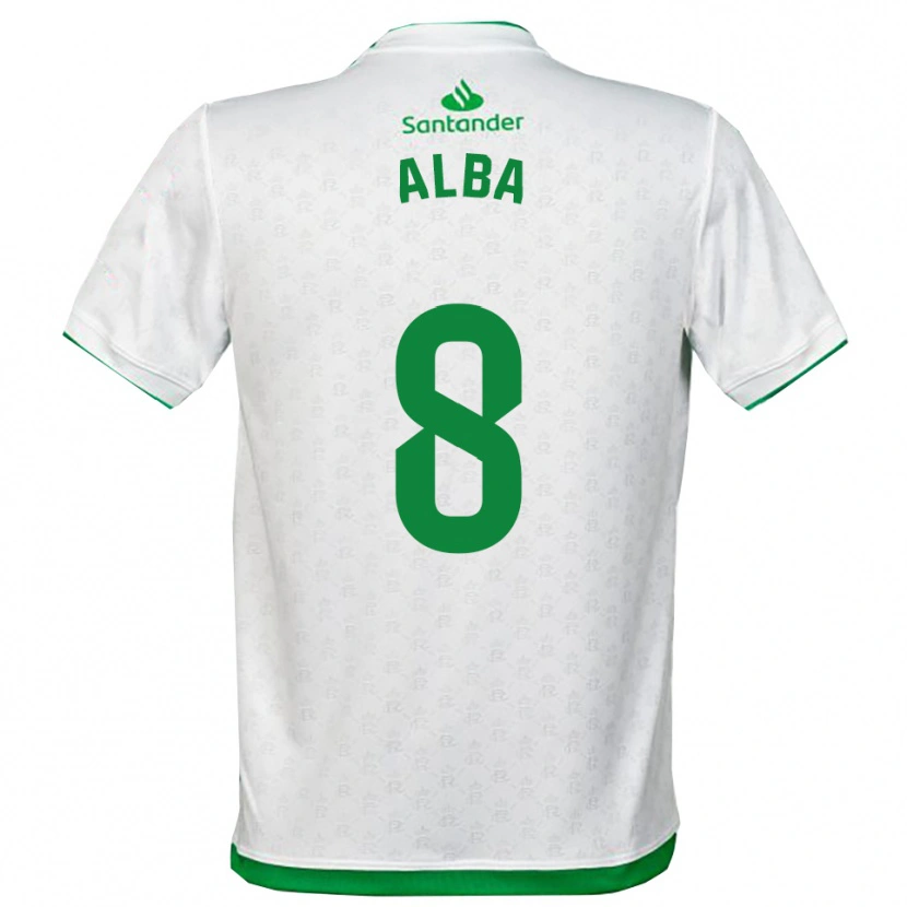 Danxen Børn Alba Luzuriaga Albelda #8 Grøn Hvid Hjemmebane Spillertrøjer 2025/26 Trøje T-Shirt
