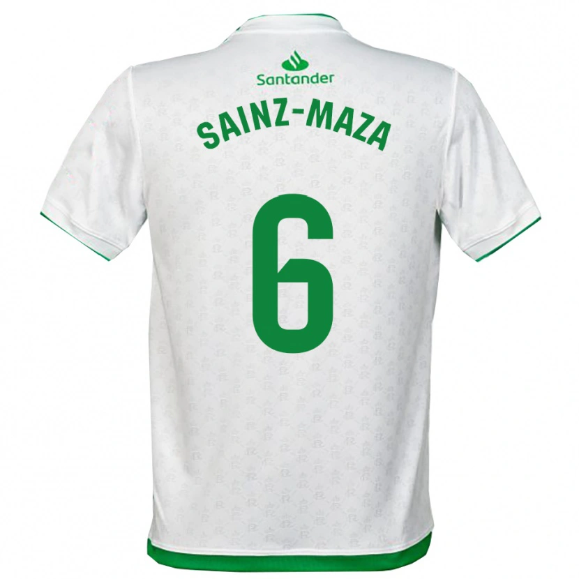 Danxen Børn Íñigo Sainz-Maza #6 Grøn Hvid Hjemmebane Spillertrøjer 2025/26 Trøje T-Shirt