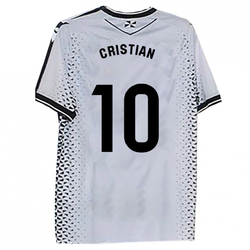 Danxen Børn Cristian Rodríguez #10 Hvid Sort Hjemmebane Spillertrøjer 2025/26 Trøje T-Shirt
