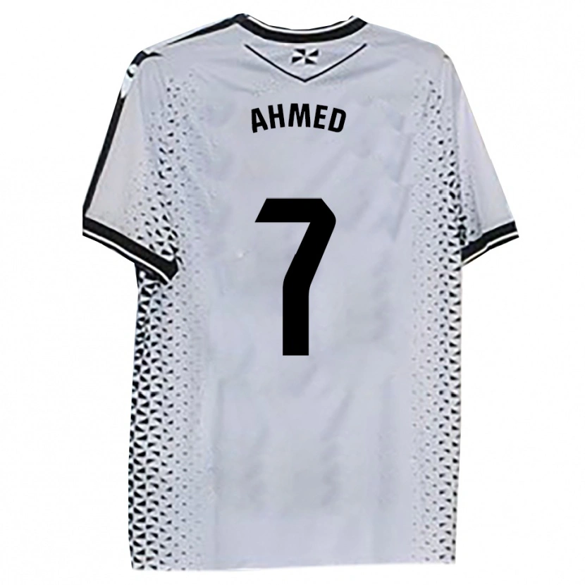 Danxen Børn Aisar Ahmed #7 Hvid Sort Hjemmebane Spillertrøjer 2025/26 Trøje T-Shirt