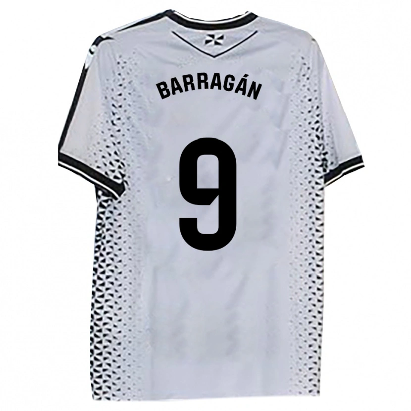 Danxen Børn Juan Barragán #9 Hvid Sort Hjemmebane Spillertrøjer 2025/26 Trøje T-Shirt
