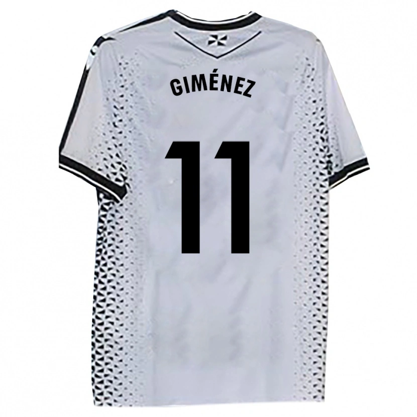 Danxen Børn Gonzalo Giménez #11 Hvid Sort Hjemmebane Spillertrøjer 2025/26 Trøje T-Shirt