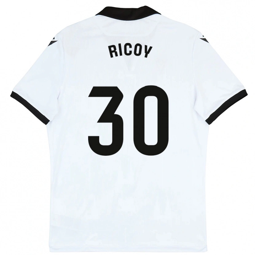 Danxen Børn Lucas Ricoy #30 Hvid Sort Hjemmebane Spillertrøjer 2025/26 Trøje T-Shirt