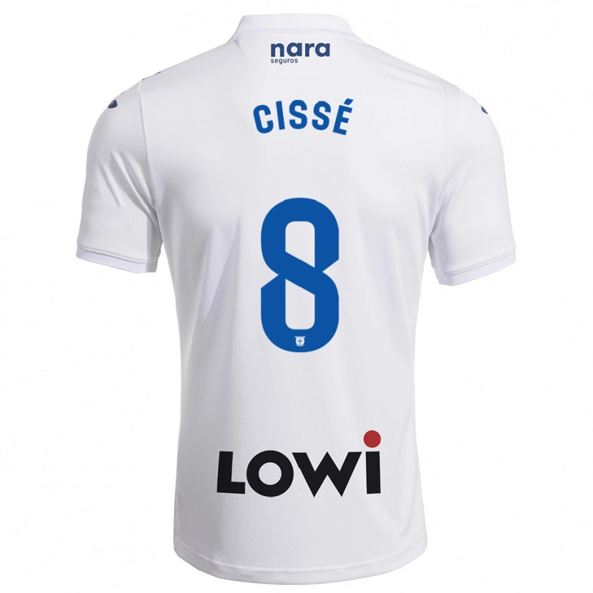 Danxen Børn Seydouba Cissé #8 Hvid Navy Hjemmebane Spillertrøjer 2025/26 Trøje T-Shirt