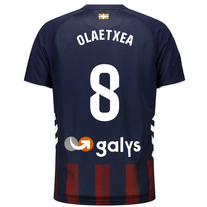 Danxen Børn Lander Olaetxea #8 Navy Rød Hjemmebane Spillertrøjer 2025/26 Trøje T-Shirt