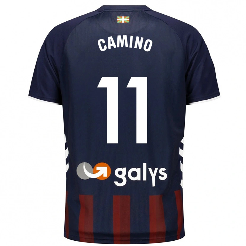 Danxen Børn Laura Camino Fernández #11 Navy Rød Hjemmebane Spillertrøjer 2025/26 Trøje T-Shirt