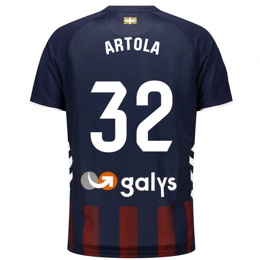 Danxen Børn Iurgi Artola #32 Navy Rød Hjemmebane Spillertrøjer 2025/26 Trøje T-Shirt