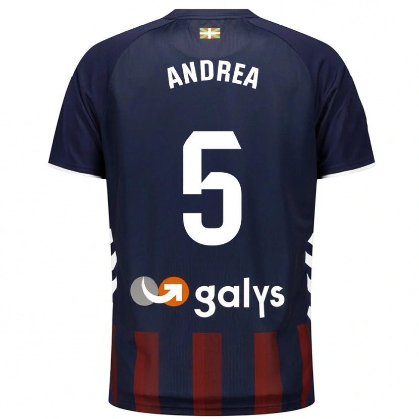 Danxen Børn Andrea Sierra Larrauri #5 Navy Rød Hjemmebane Spillertrøjer 2025/26 Trøje T-Shirt