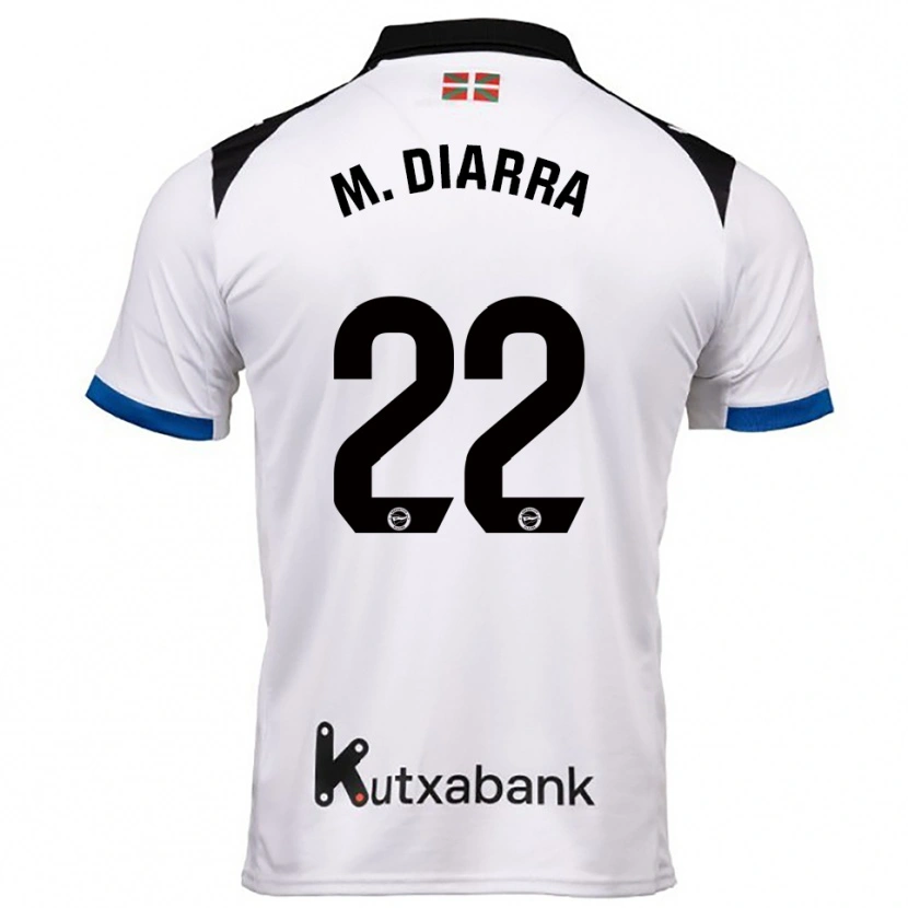 Danxen Børn Moussa Diarra #22 Hvid Blå Udebane Spillertrøjer 2025/26 Trøje T-Shirt