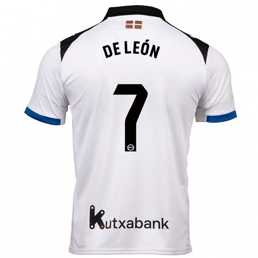 Danxen Børn José De León #7 Hvid Blå Udebane Spillertrøjer 2025/26 Trøje T-Shirt