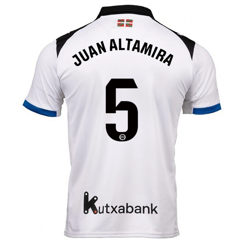 Danxen Børn Ines Juan Altamira #5 Hvid Blå Udebane Spillertrøjer 2025/26 Trøje T-Shirt