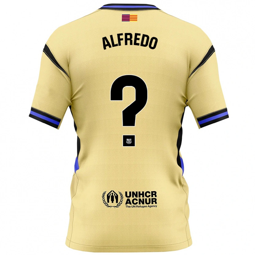 Danxen Børn Alfredo Rodríguez #0 Gul Sort Udebane Spillertrøjer 2025/26 Trøje T-Shirt