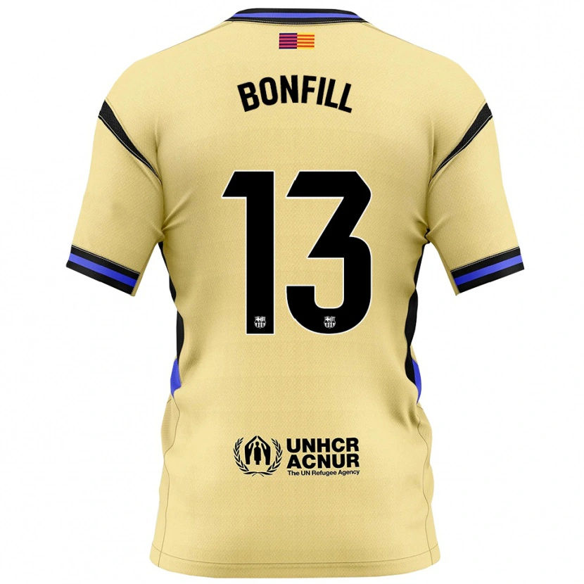 Danxen Børn Max Bonfill #13 Gul Sort Udebane Spillertrøjer 2025/26 Trøje T-Shirt