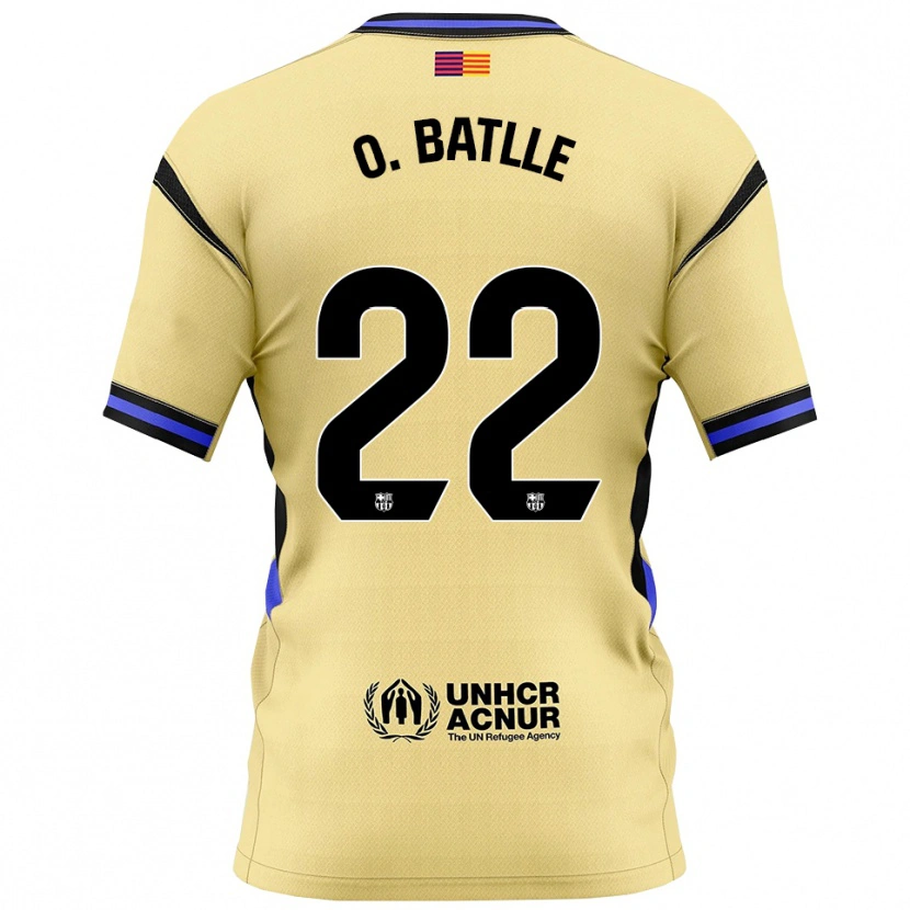 Danxen Børn Ona Batlle #22 Gul Sort Udebane Spillertrøjer 2025/26 Trøje T-Shirt