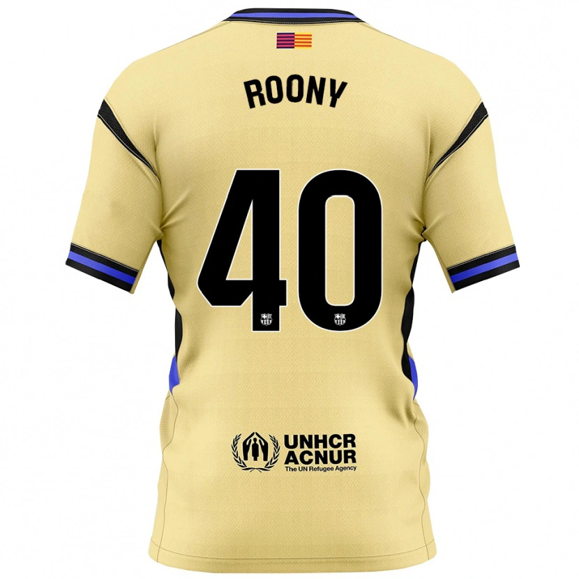 Danxen Børn Roony Bardghji #40 Gul Sort Udebane Spillertrøjer 2025/26 Trøje T-Shirt