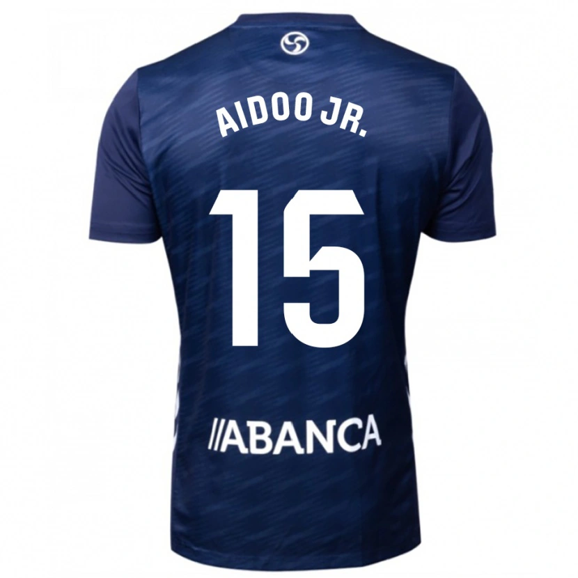 Danxen Børn Joseph Aidoo #15 Navy Hvid Udebane Spillertrøjer 2025/26 Trøje T-Shirt