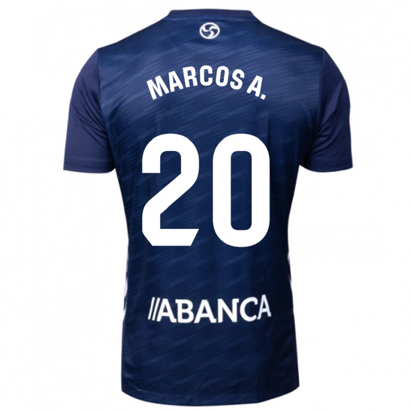 Danxen Børn Marcos Alonso #20 Navy Hvid Udebane Spillertrøjer 2025/26 Trøje T-Shirt