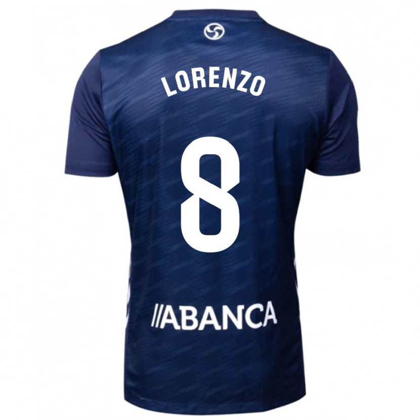 Danxen Børn Paula Lorenzo #8 Navy Hvid Udebane Spillertrøjer 2025/26 Trøje T-Shirt