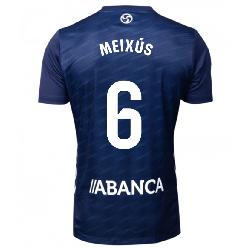 Danxen Børn Pablo Meixús #6 Navy Hvid Udebane Spillertrøjer 2025/26 Trøje T-Shirt