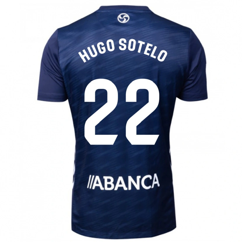Danxen Børn Hugo Sotelo #22 Navy Hvid Udebane Spillertrøjer 2025/26 Trøje T-Shirt