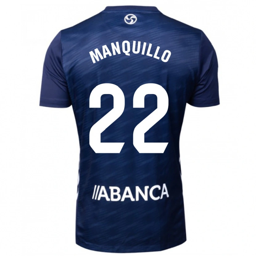 Danxen Børn Javier Manquillo #22 Navy Hvid Udebane Spillertrøjer 2025/26 Trøje T-Shirt