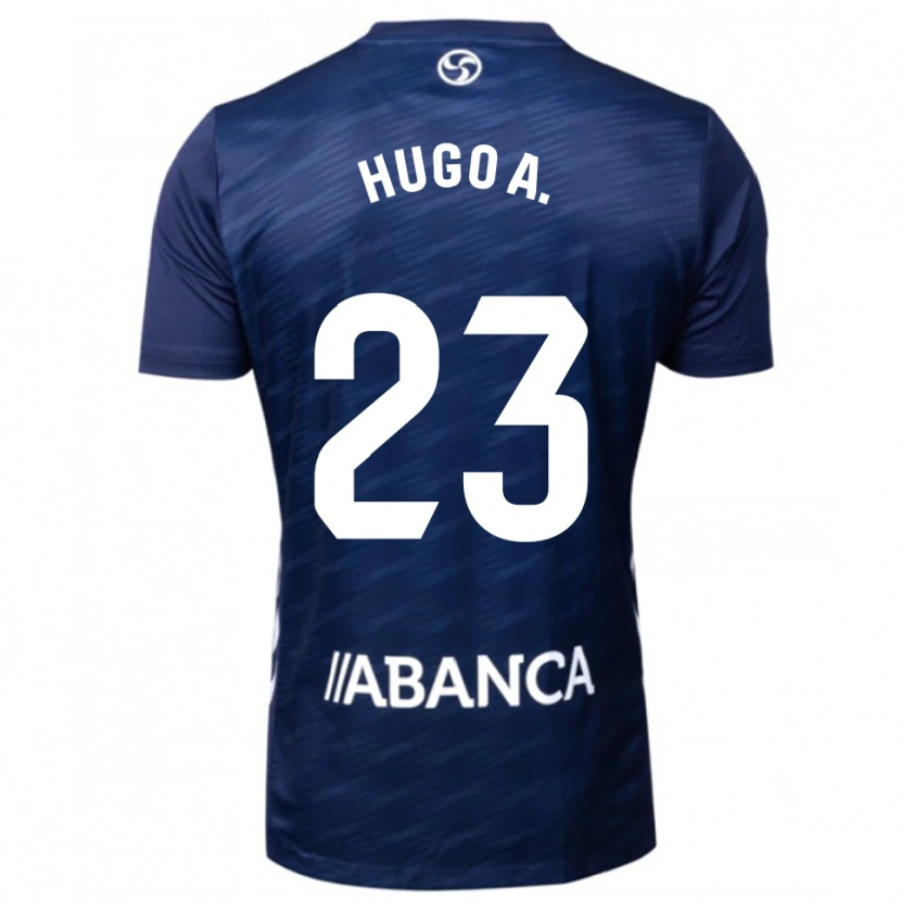 Danxen Børn Hugo Álvarez #23 Navy Hvid Udebane Spillertrøjer 2025/26 Trøje T-Shirt
