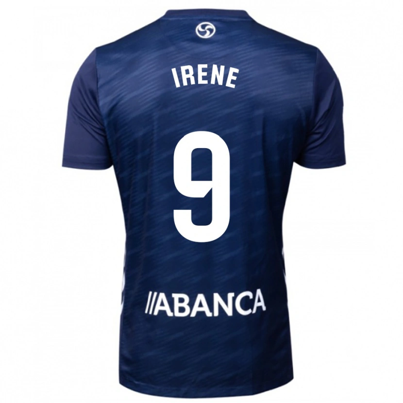Danxen Børn Irene Fernández #9 Navy Hvid Udebane Spillertrøjer 2025/26 Trøje T-Shirt