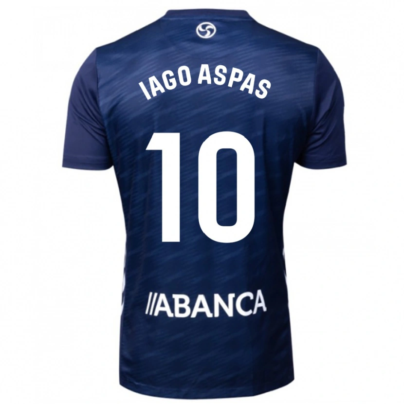 Danxen Børn Iago Aspas #10 Navy Hvid Udebane Spillertrøjer 2025/26 Trøje T-Shirt