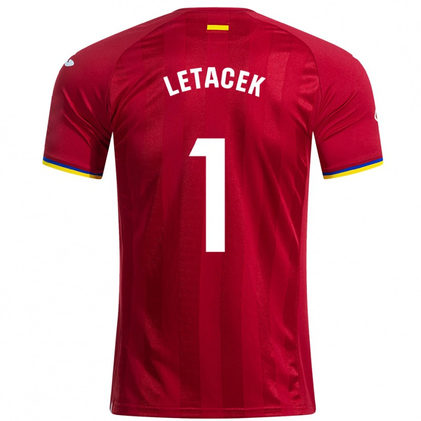 Danxen Børn Jiri Letacek #1 Rød Gul Blå Udebane Spillertrøjer 2025/26 Trøje T-Shirt